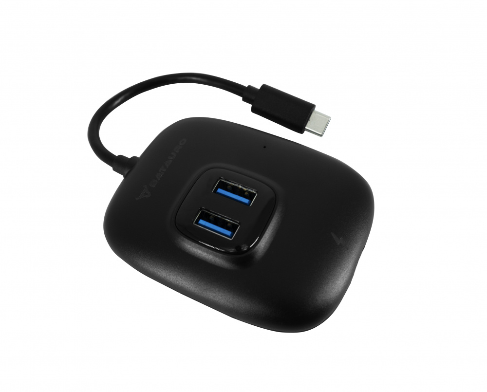 Batauro Hub USB-C Macho - 4x USB 3.0 Hembra, Negro