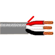 Belden Bobina de Cable de Señal de 3 Conductores, 22AWG, 305 Metros, Gris