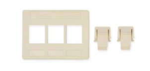 Belden Placa de Pared KeyConnect de 3 Puertos, Blanco