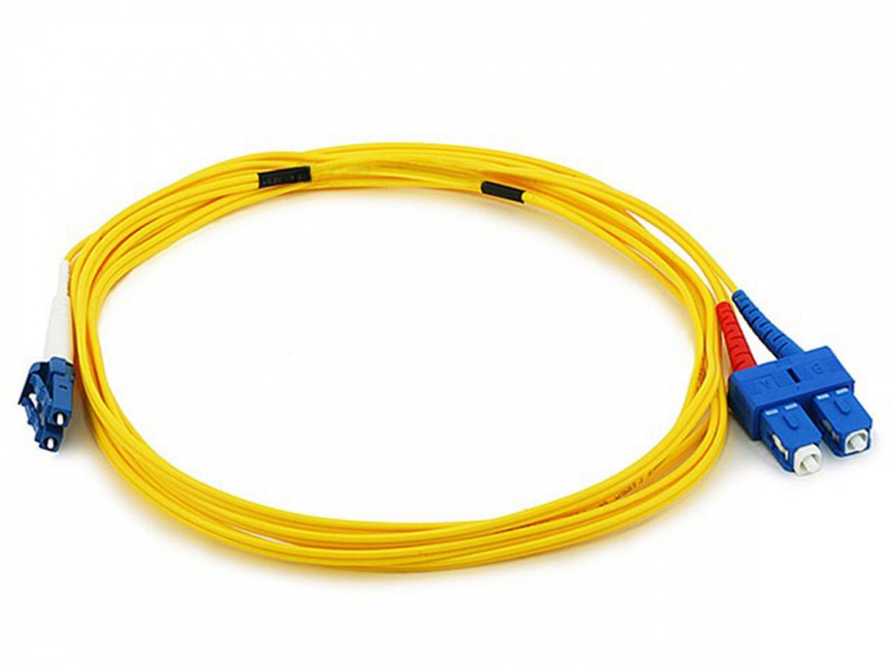 Belden Cable Fibra Óptica OS2 Dúplex LC Macho - SC Macho, 2 Metros, Amarillo/Azul