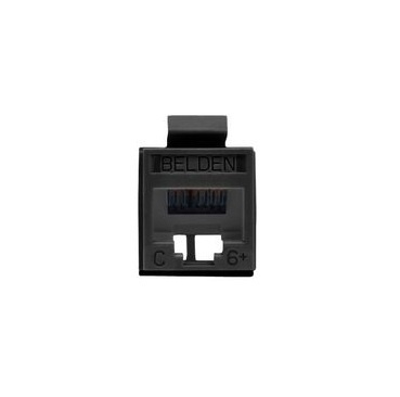 Belden Jack de Red Cat6+ UTP, RJ-45, Negro