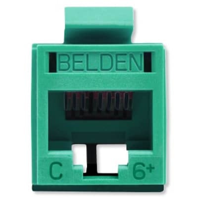 Belden Jack de Red Cat6+ UTP, RJ-45, Verde