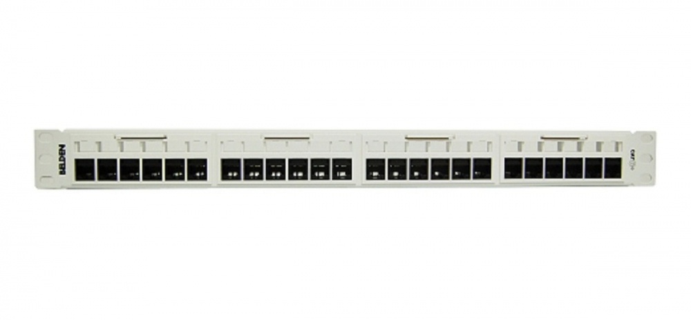 Belden Panel de Parcheo REVConnect Cat6+, 24 Puertos, 1U, Blanco