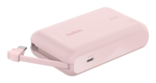 Cargador Portátil Belkin Power Bank Boostcharge, 10.000mAh, Rosa
