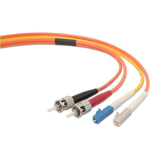 Belkin Cable Fibra Óptica 2x LC Macho - 2x ST Macho, 5 Metros, Naranja