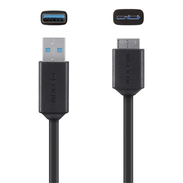 Belkin Cable USB 3.0, USB A Macho - Micro USB B Macho, 90cm, Negro
