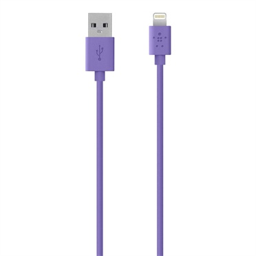 Belkin Cable USB 2.0 A Macho - Lightning Macho, 1.2 Metros, Morado