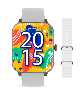Binden Smartwatch KIT-ERACOLORS-04, Android/iOS, Blanco