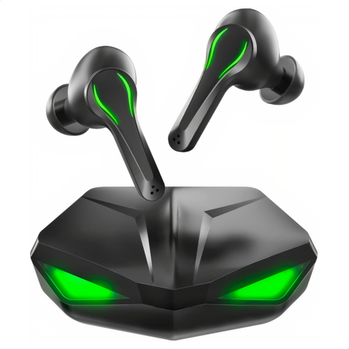 Binden Audífonos Intrauriculares Gamer Dark Alien 011, Inalámbrico, Bluetooth, Negro/Verde