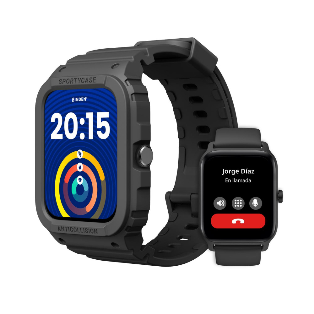 Binden Smartwatch ERA XTream X1, Touch, Bluetooth 5.0, Android/iOS, Negro - Incluye Correa Extra