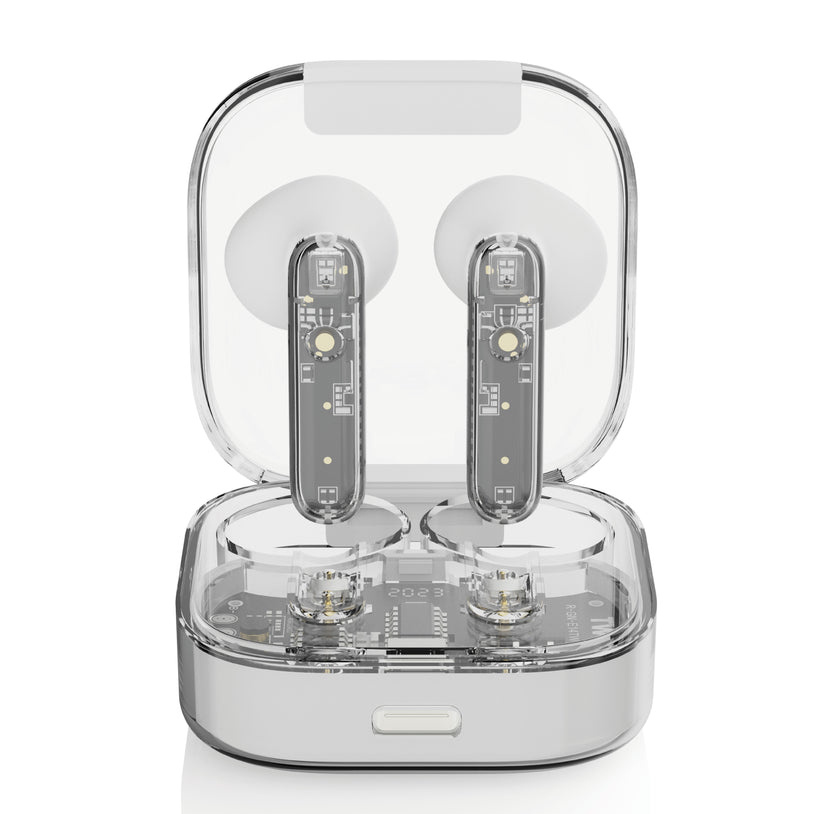 Binden Audífonos Intrauriculares con Micrófono Onepops Funky, Inalámbrico, Bluetooth, Blanco