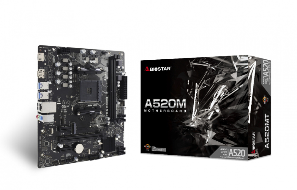 Tarjeta Madre Biostar A520MT, ATX, Socket AM4, AMD A520, 64GB DDR4, HDMI para AMD