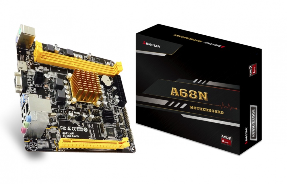 Tarjeta Madre Biostar ATX A68N-2100E, S-AM3, AMD E1-2150 1.05GHz, HDMI, 16GB DDR3 para AMD