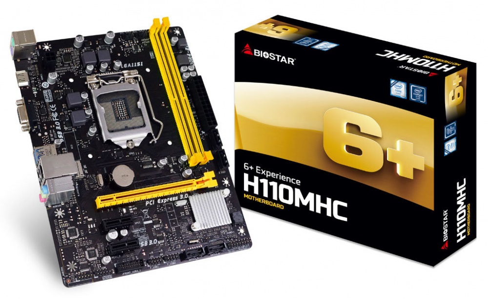 Tarjeta Madre Biostar micro ATX H110MHC, S-1151, Intel H110, HDMI, 32GB DDR4 para Intel