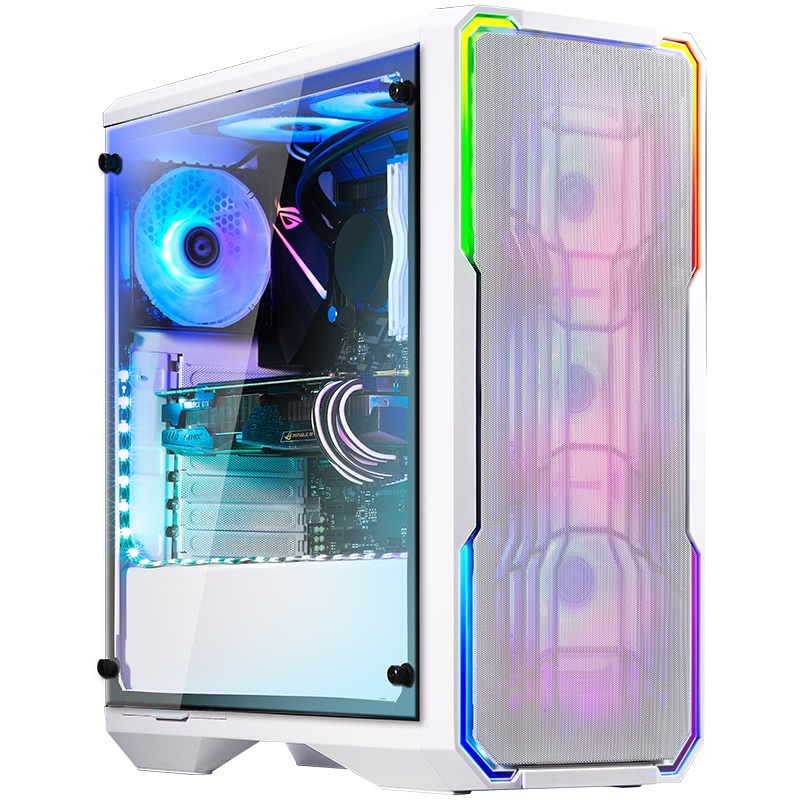 Gabinete BitFenix Enso Mesh con Ventana RGB, Midi-Tower, ATX/EATX/Micro ATX/Mini-ITX, USB 3.0, sin Fuente, Blanco
