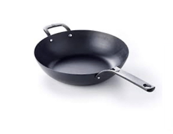 BK Sartén Black Steel Wok, 30cm, Antiadherente, Negro