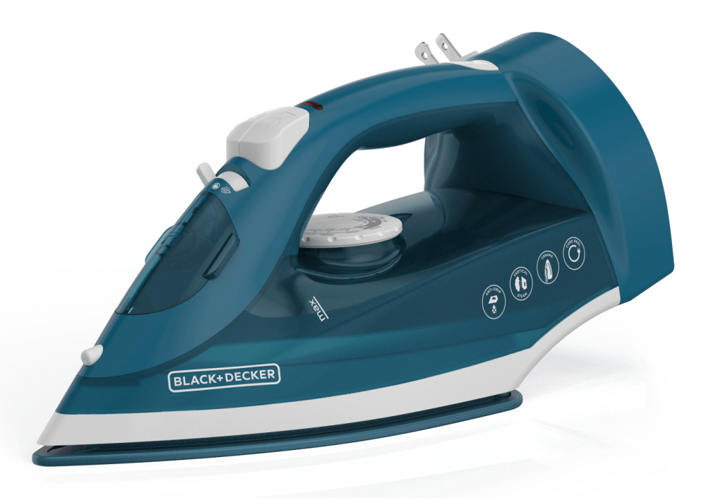 Black & Decker Plancha Vapor-Seco ICR004BLA, 1000W, 250ml, Blanco/Verde