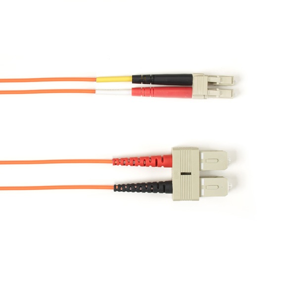 Black Box Cable Fibra Óptica SC Macho - LC Macho, 3 Metros, Naranja