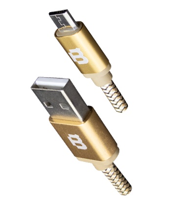 Blackpcs Cable USB A Macho - Micro USB B Macho, 3 Metros, Dorado