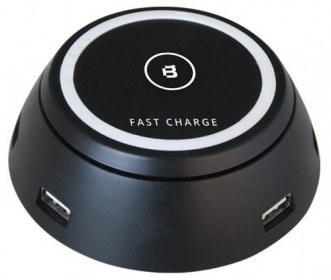 Blackpcs Cargador Inalámbrico Volcano, 5V, 6 Puertos USB 2.0, Negro