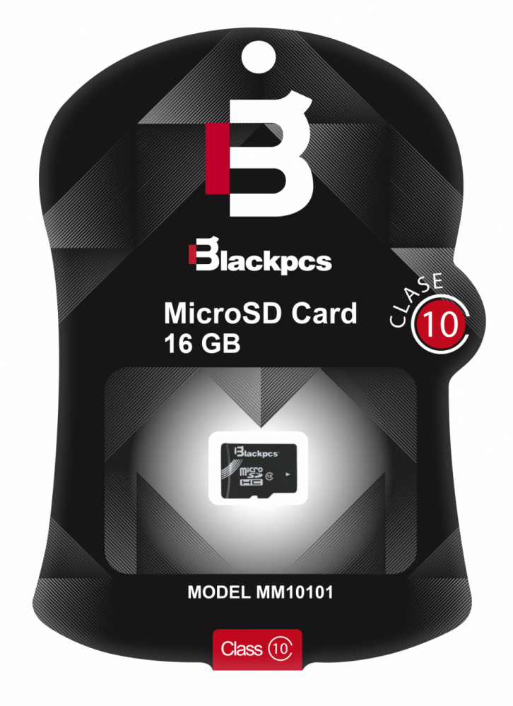 Memoria Flash Blackpcs MM10101, 16GB MicroSD Clase 10, No Incluye Adaptador