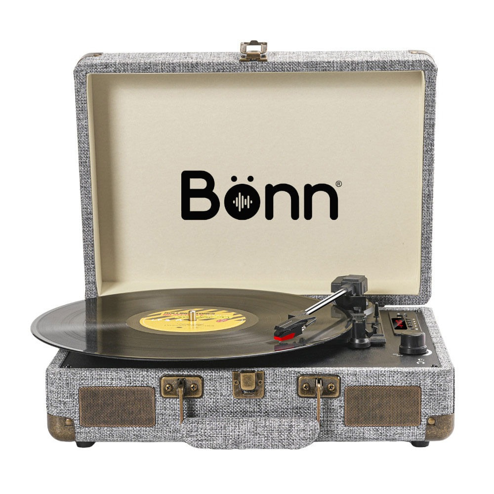 BONN Tornamesa, Bluetooth, USB, Gris