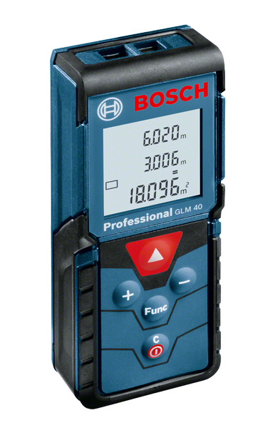 Bosch Medidor de Distancias GLM-40, hasta 40 Metros, Negro/Azul