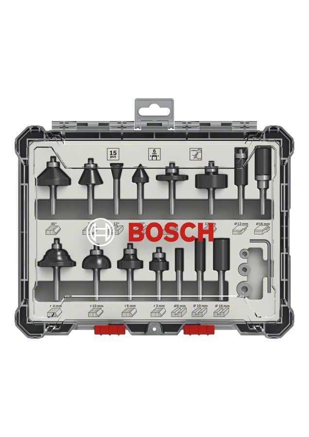 Bosch Juego de Brocas Vástago para Acero/Madera/Plástico 2607017473, 15 Piezas