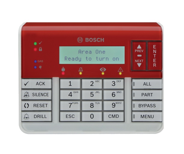 Bosch Teclado B925F, Inalámbrico, Blanco/Rojo