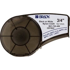Cinta Brady M21 B499 Negro en Blanco, 0.75'' x 16', para BMP21