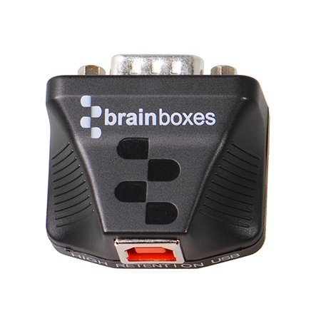 Brainboxes Adaptador Serial Macho - USB-B Hembra, Negro