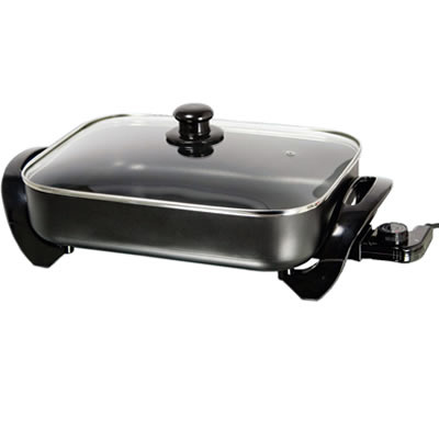 Brentwood Sartén Eléctrico SK-75, Antiadherente, Aluminio, Negro