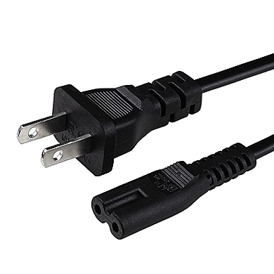 BRobotix Cable de Poder C8 Coupler - NEMA 1-15P, 1.8 Metros, Negro