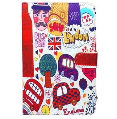 BRobotix Funda de Plástico con Teclado 001635L para Tablet 7", Multicolor