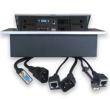 BRobotix Caja para Mesa 005514, Plata/Negro