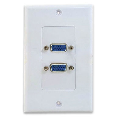 BRobotix Placa de Pared, VGA, 2 Puertos, Blanco