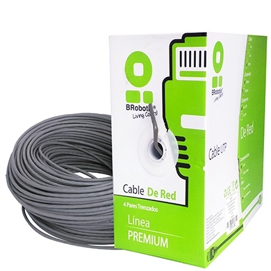 BRobotix Bobina de Cable Ethernet Cat6, UTP, 100 Metros