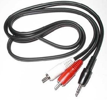 BRobotix Cable 2x RCA Macho - 3.5mm Macho, 1.8 Metros, Negro