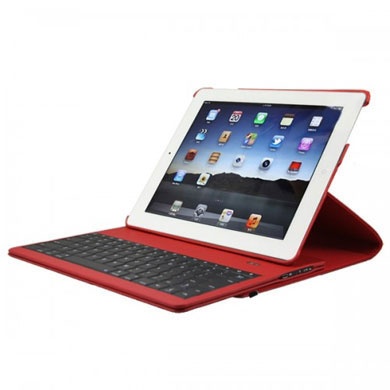 BRobotix Funda con Teclado para iPad 2 9.7", Rojo