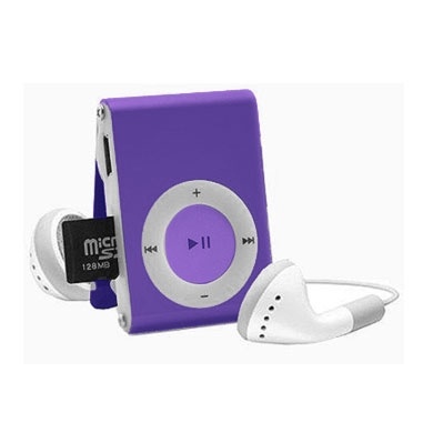 BRobotix Lector MicroSD y Reproductor MP3, USB 2.0, Morado