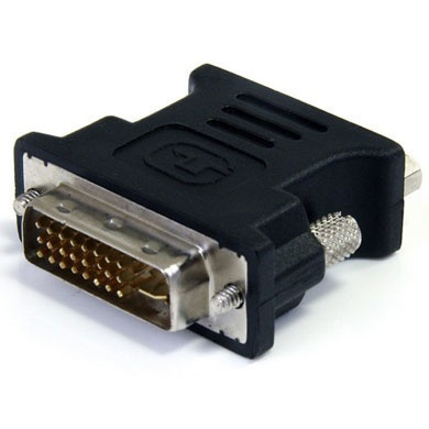 BRobotix Adaptador DVI-I Macho - VGA Hembra, Negro