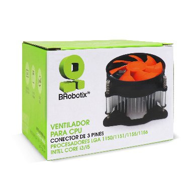 Disipador CPU BRobotix 136902, 90mm, 2200RPM, Naranja