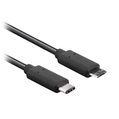 BRobotix Cable USB-C Macho - Micro-USB B Macho, 1.8 Metros, Negro