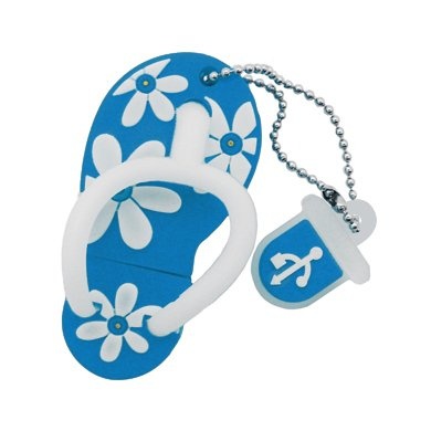 Memoria USB BRobotix 180300-15, 16GB, USB 2.0, Sandalia Azul