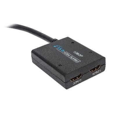 BRobotix Video Splitter HDMI, 2 Puertos HDMI, Negro