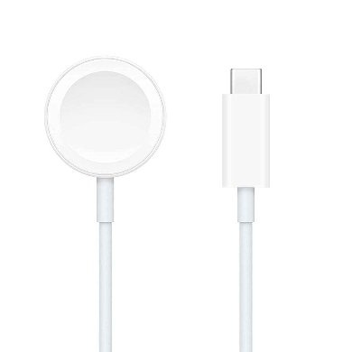 BRobotix Cable USB-C de Carga Magnética para Apple Watch, 1 Metro, Blanco