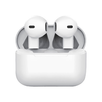 BRobotix Audífonos Intrauriculares con Micrófono TWS Mini, Inalámbrico, Bluetooth, Cancelación de Ruido, Blanco