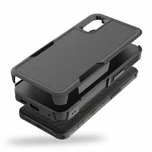 BRobotix Funda 6007990 para Galaxy XCover7, Resistente a Golpes, Negro