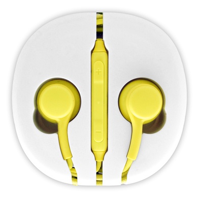 BRobotix Audífonos Intrauriculares 611288-1, Alámbrico, 1 Metros, 3.5mm, Amarillo