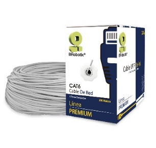 BRobotix Bobina de Cable Ethernet Cat6, UTP, 200 Metros